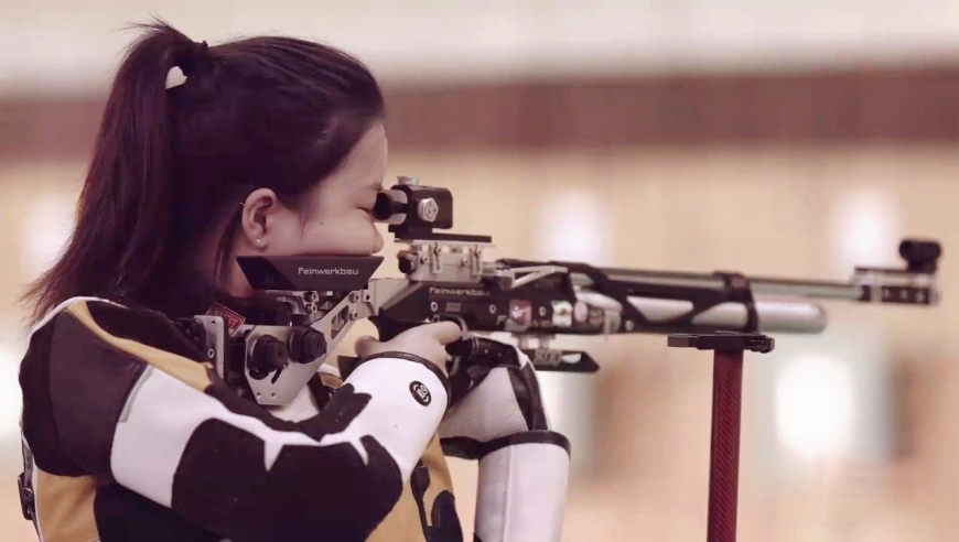 亚运榜young丨射击运动员杨倩的训练和比赛过程