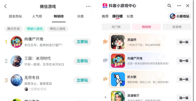 抖音小游戏榜单终上线，小游戏平台竞争进入下一场？_腾讯新闻
