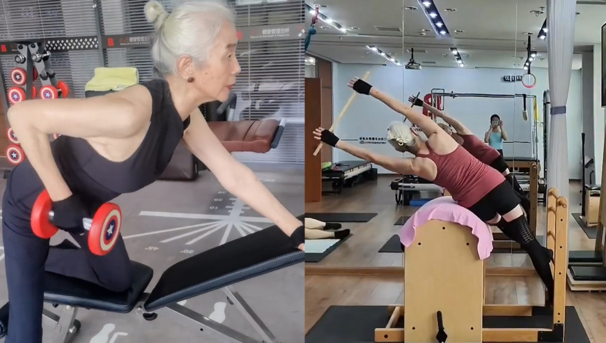 78岁奶奶坚持健身18年,被赞"中国最美瑜伽奶奶":曾患癌3次手术