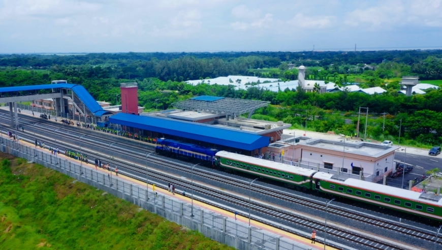 视频|孟加拉帕德玛大桥铁路连接线项目先通段通车