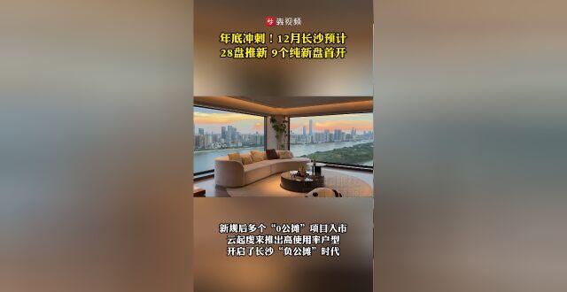 年底冲刺！12月长沙预计28盘推新，9个纯新盘首开_腾讯新闻