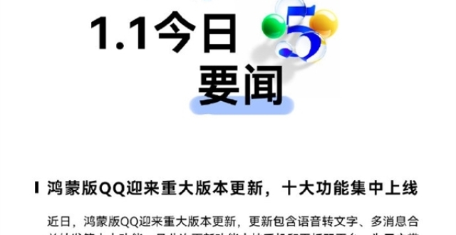 鸿蒙版QQ迎重大更新：语音转文字等十大功能上线_腾讯新闻