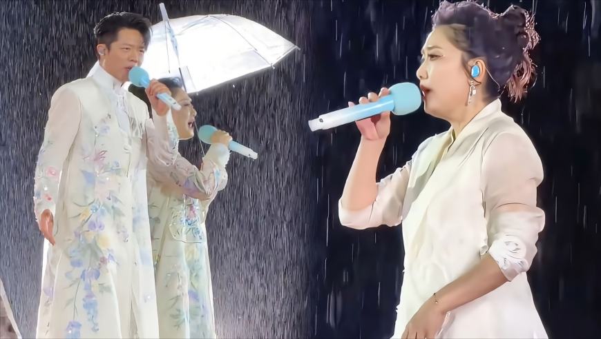 凤凰传奇暴雨中开唱！曾毅玲花丢伞硬核开麦，4万人雨中蹦迪嗨翻全场