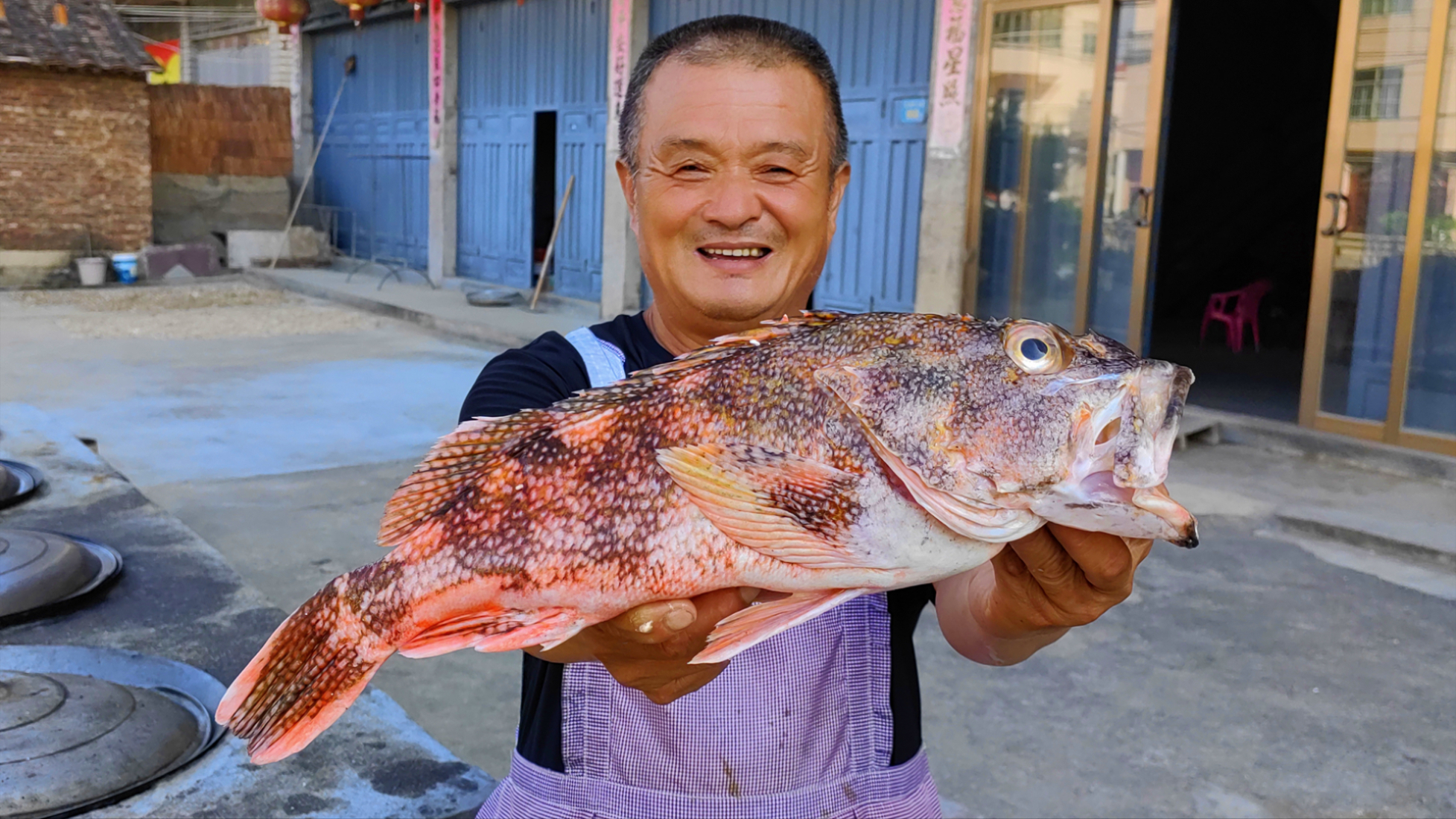 2120买5条巨型石九公，丢入柴火灶一锅焖，这红烧鱼实在太好吃了_腾讯新闻