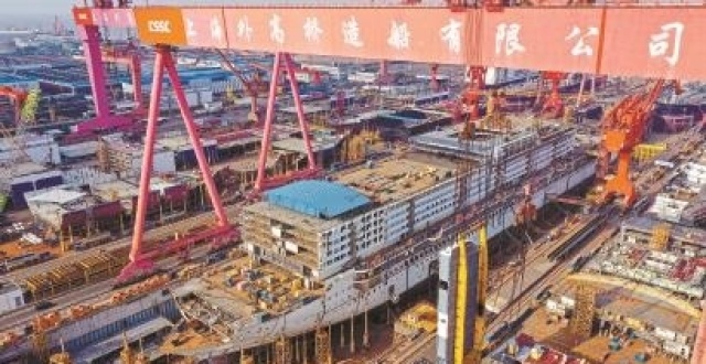 上海：外高桥造船完工总量率先“破亿”_腾讯新闻