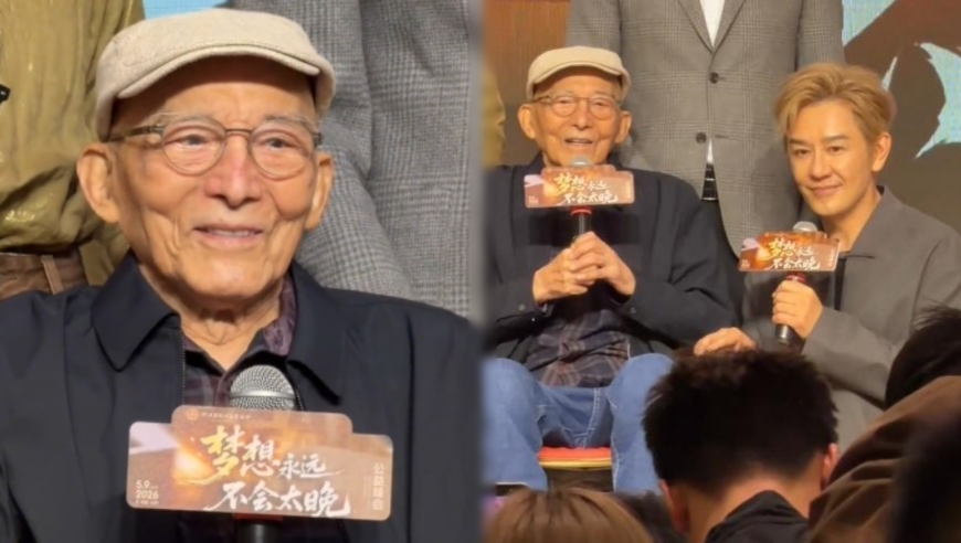 92岁游本昌与陈浩民同台，身形消瘦坐轮椅，两代济公同框引回忆杀