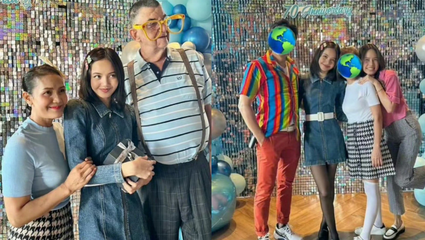 lisa疯马秀风波后为父庆生,跟爸妈合影像小女孩,脱离韩妆颜值被嘲普