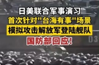 日美联合军事演习首次针对“台海有事”场景，模拟攻击解放军登陆舰队，国防部：若执意打“台湾牌”干涉中国内政，甚至不自量力地搞军事挑衅，必将付出难以承受的代价_腾讯新闻