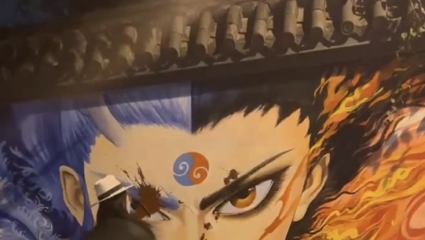 网红哪吒涂鸦墙被恶意破坏！破坏者最高或面临15日拘留？